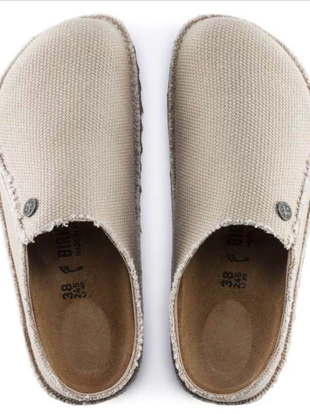 Birkenstock Slip-On Canvas Slipper in Beige - Picture 2 of 6